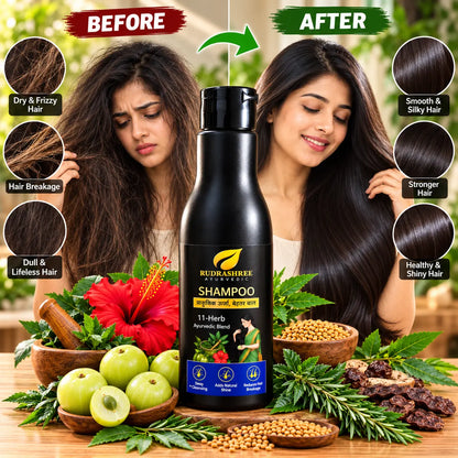 RUDRASHREE AYURVEDIC 11-HERB SHAMPOO
