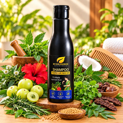 RUDRASHREE AYURVEDIC 11-HERB SHAMPOO